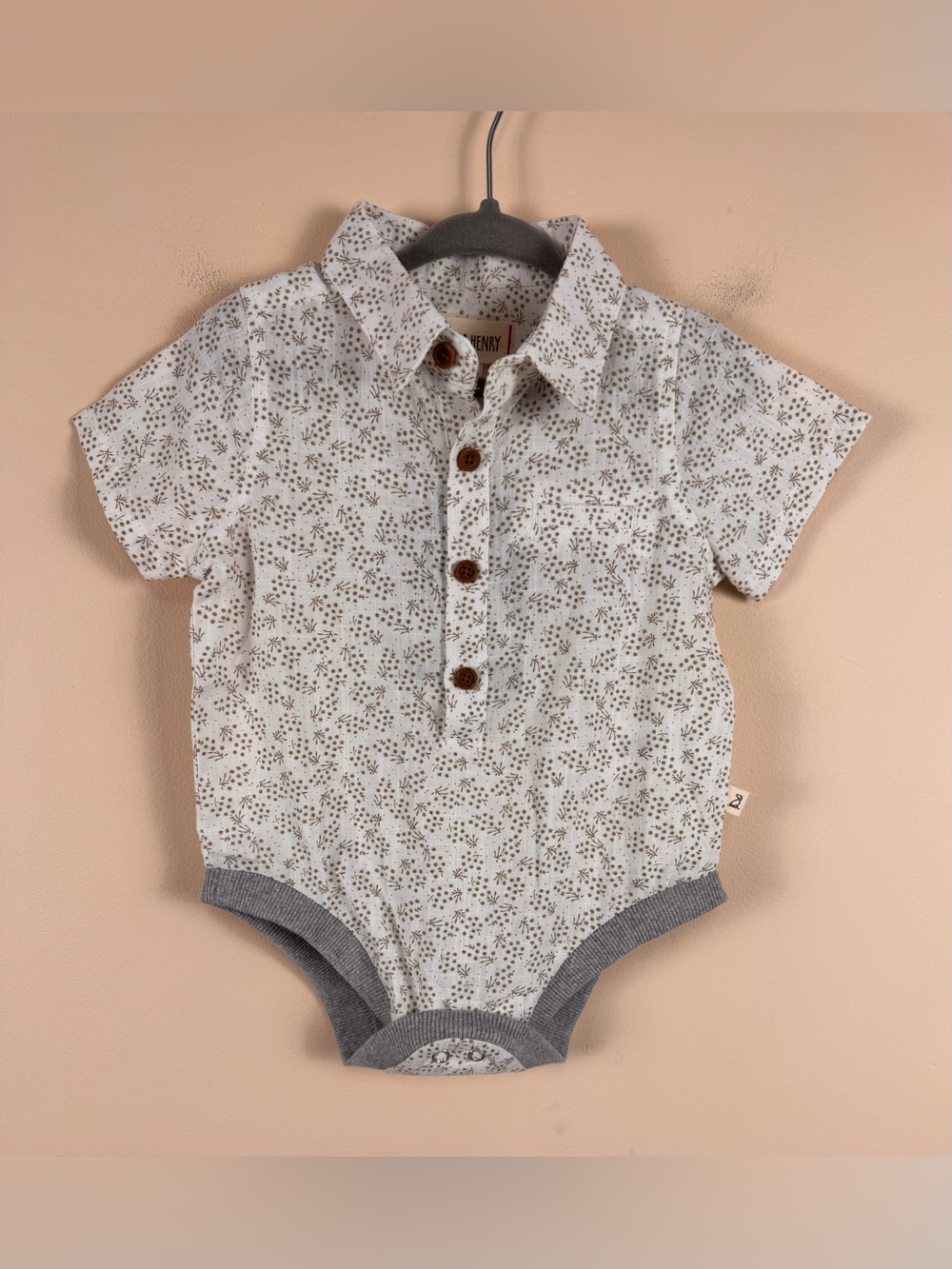 Me & Henry Woven Onesie